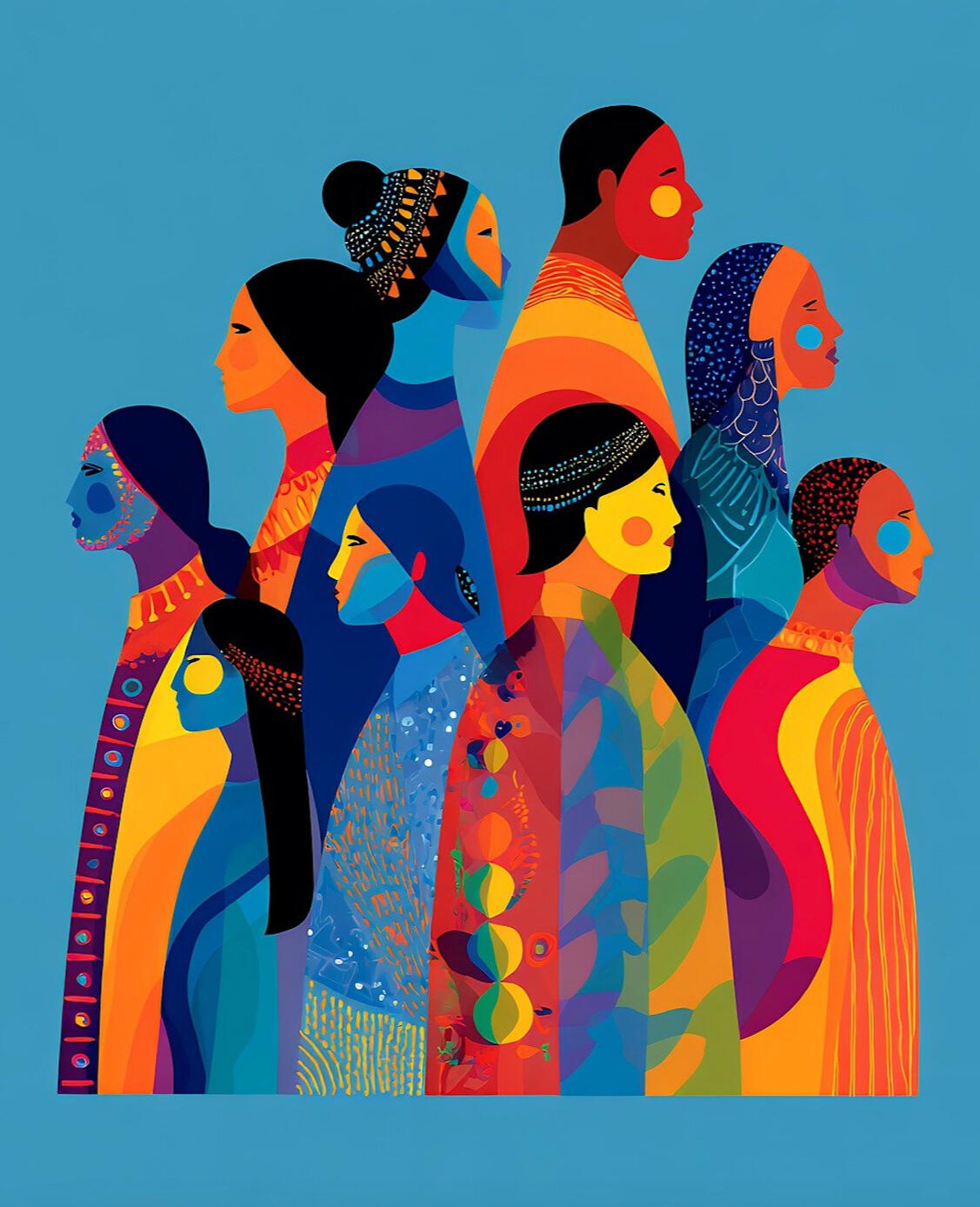 Populations Kelly works with virtual therapy in Ontario A colourful illustration of a crowd of adults, women, 2SLGBTQIA+ folks, folks with disabilities, chronic illnesses, Autism, ADHD, CPTSD, etc.